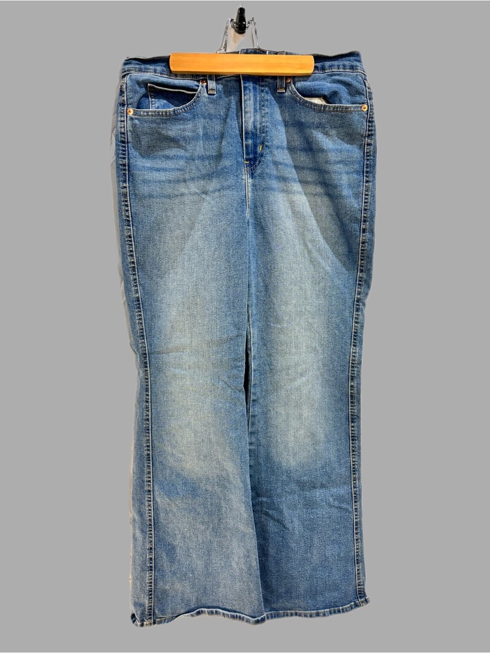 Levi's Mid-Blue Straight Denim Skirt